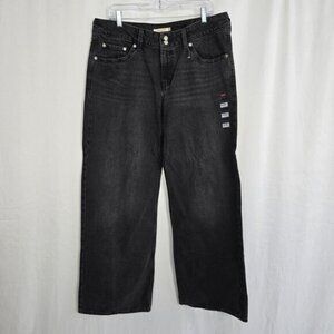 Levi's Superlow Loose Jeans Women's 35 x 31 (tag 32x32) Black Wide Leg NWOT